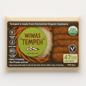 Wiwas Organic Soy Tempeh 8oz pack